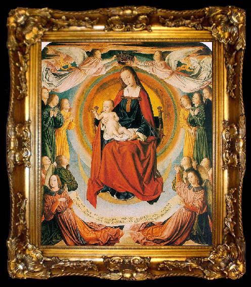 framed  Jean Hey The Virgin in Glory Surrounded by Angels, ta009-2